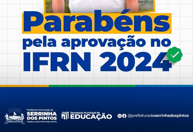 Parabenizamos os estudantes da Escola Municipal Leís Gomes de Oliveira pela aprovação no Exame de Seleção 2024