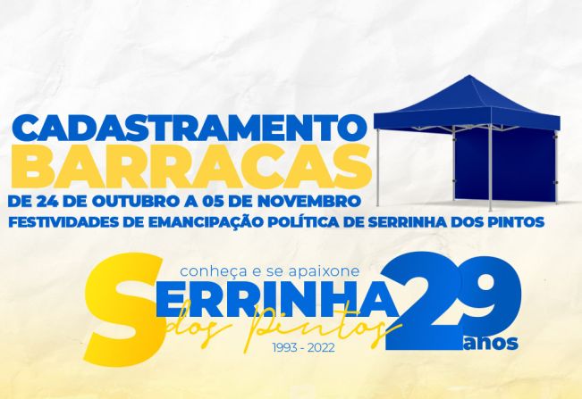 Cadastramento Barracas - Festa de Emancipação Politica 