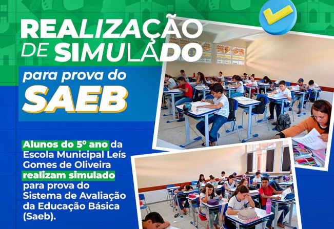  Simulados para os estudantes do 5º ano que irão realizar a avaliação do SAEB.