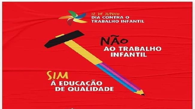 O dia 12 de junho é o dia nacional e internacional de combate ao trabalho infantil.