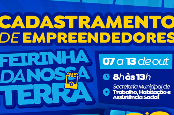 Cadastramento para empreender na Feirinha Livre